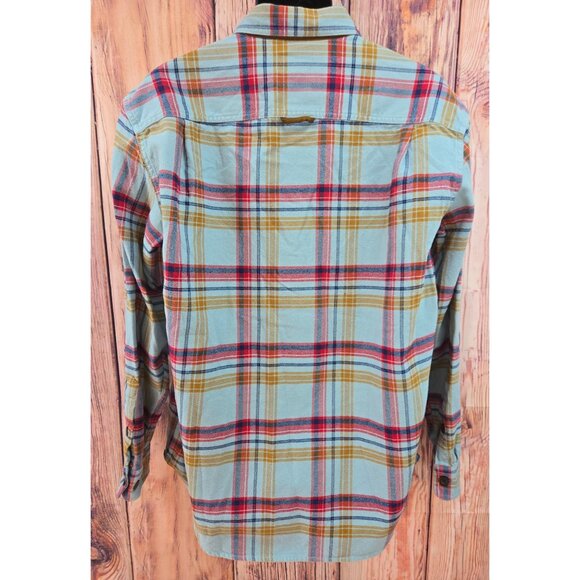 Orvis Mens Classic Fit Plaid Flannel Shirt Large 100% Cotton Long Sleeve - Picture 2 of 9